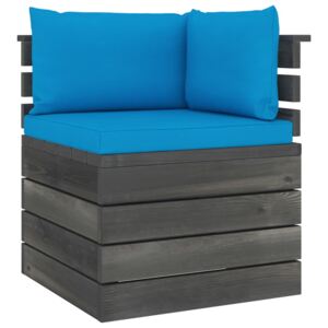 VidaXL Vrtna kutna sofa od paleta od borovine s jastucima