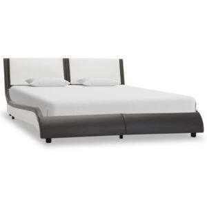 VidaXL Okvir za krevet od umjetne kože sivo-bijeli 140 x 200 cm