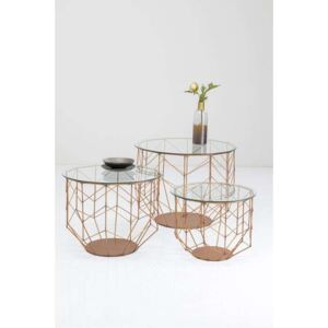 Stolić Wire Grid Copper (3 set) 70x70x50 h cm