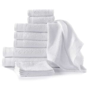 12-dijelni set ručnika pamučni 450 gsm bijeli