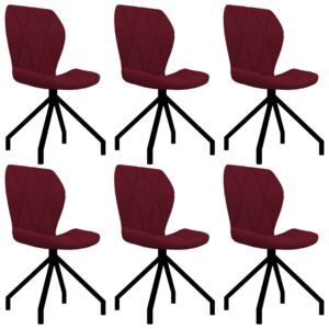 Blagovaonske stolice od umjetne kože 6 kom crvena boja vina