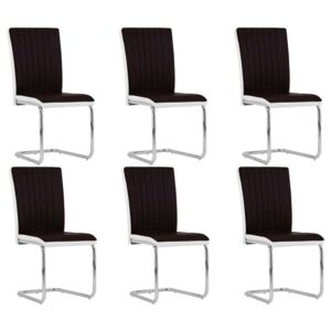 Konzolne blagovaonske stolice od umjetne kože 6 kom smeđe