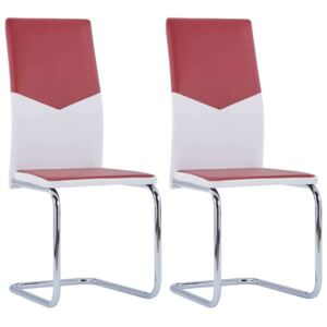 Konzolne blagovaonske stolice od umjetne kože 2 kom boja vina