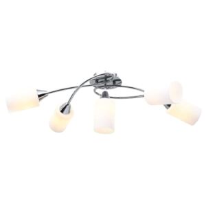 Stropna svjetiljka s keramičkim sjenilima 5 žarulja E14 bijela