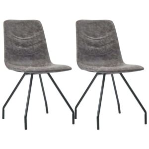 Blagovaonske stolice od umjetne kože 2 kom tamnosmeđe