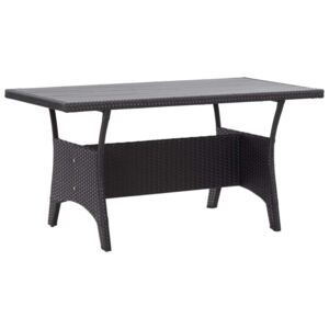 Vrtni stol crni 130 x 70 x 66 cm od poliratana