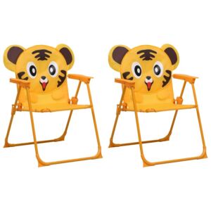 Dječje vrtne stolice od tkanine 2 kom žute