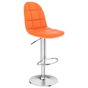 Barski stolac od umjetne kože narančasti