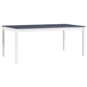 Blagavaonski stol bijelo-sivi 180 x 90 x 73 cm od borovine