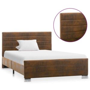 Okvir za krevet od umjetne brušene kože smeđi 120 x 200 cm
