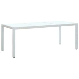 Vrtni stol bijeli 190 x 90 x 75 cm od poliratana