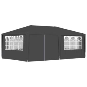 Profesionalni šator za zabave 4 x 6 m antracit 90 g/m²