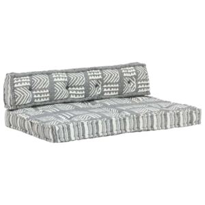 Jastuk za paletni kauč sivi od tkanine s patchworkom