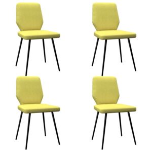 Blagovaonske stolice od tkanine 4 kom boja limete / žuta