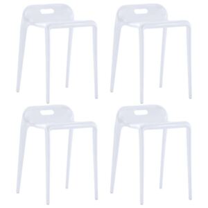 Složivi stolci 4 kom bijeli plastični