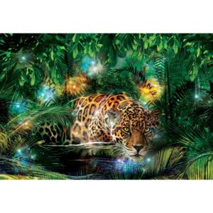 Leopard In Jungle Fototapeta, (416 x 254 cm)