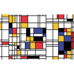 Mondrian Modern Art Fototapeta, (416 x 254 cm)