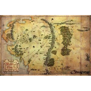 The Hobbit - Journey Map Poster, (91,5 x 61 cm)