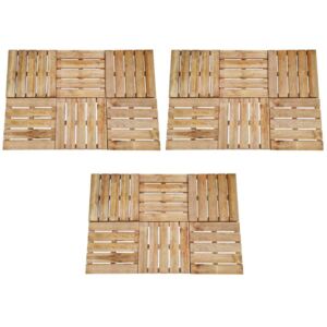 Pločice za trijem 18 kom 50 x 50 cm drvene smeđe
