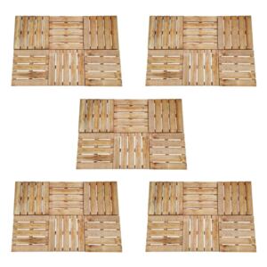Pločice za trijem 30 kom 50 x 50 cm drvene smeđe
