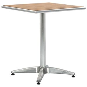 Vrtni stol srebrni 60 x 60 x 70 cm od aluminija i WPC-a