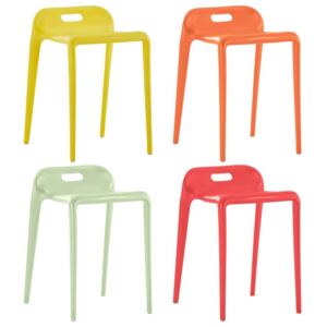 Složivi stolci 4 kom raznobojni plastični