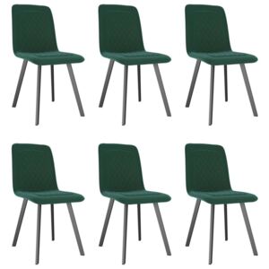 Blagovaonske stolice 6 kom zelene baršunaste