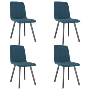 Blagovaonske stolice 4 kom plave baršunaste