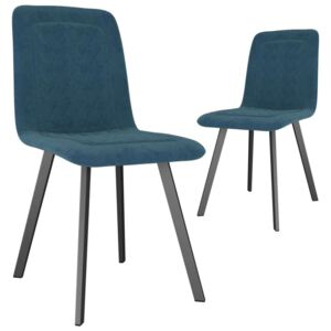 Blagovaonske stolice 2 kom plave baršunaste