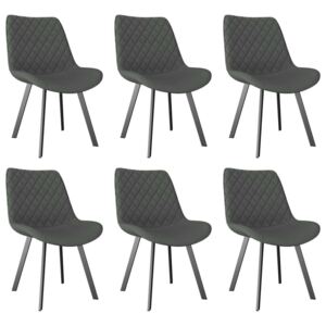 Blagovaonske stolice od umjetne kože 6 kom svjetlosive
