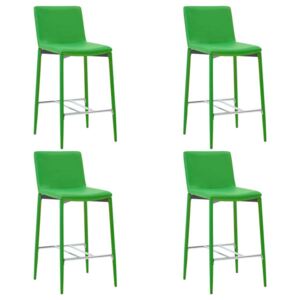 Barske stolice od umjetne kože 4 kom zelene
