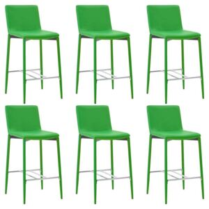 Barske stolice od umjetne kože 6 kom zelene