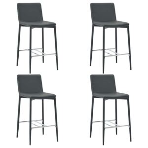 Barske stolice od umjetne kože 4 kom sive