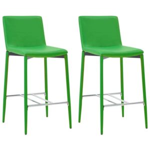 Barske stolice od umjetne kože 2 kom zelene