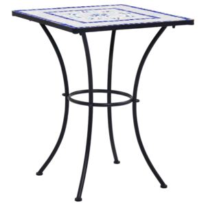 Bistro stolić s mozaikom plavo-bijeli 60 cm keramički