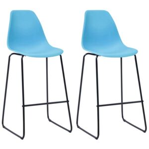 Barske stolice 2 kom plave plastične