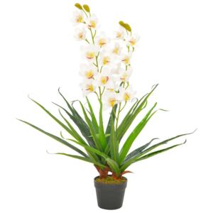 Umjetna orhideja s posudom bijela 90 cm