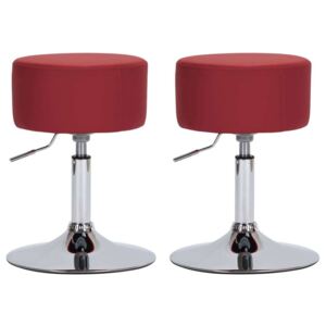Barski stolci od umjetne kože 2 kom crvena boja vina