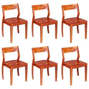 Blagovaonske stolice od masivnog bagremovog drva i šišama 6 kom