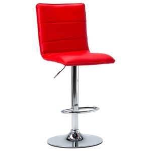 Barska stolica od umjetne kože crvena