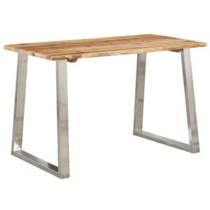 Blagovaonski stol 120 x 65 x 75 cm od bagremovog drva i čelika