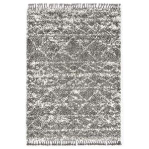 Čupavi berberski tepih PP sivi i bež 80 x 150 cm