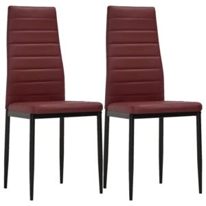 Blagovaonske stolice od umjetne kože 2 kom bordo crvene