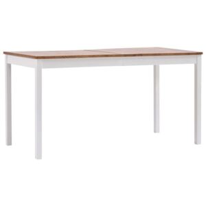 Blagavaonski stol bijelo-smeđi 140 x 70 x 73 cm od borovine