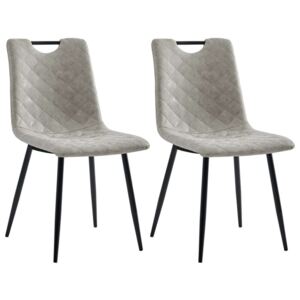 Blagovaonske stolice od umjetne kože 2 kom tamnosive