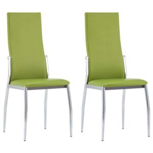 Blagovaonske stolice od umjetne kože 2 kom zelene
