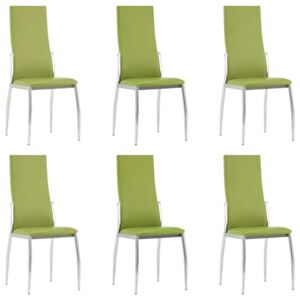 Blagovaonske stolice od umjetne kože 6 kom zelene