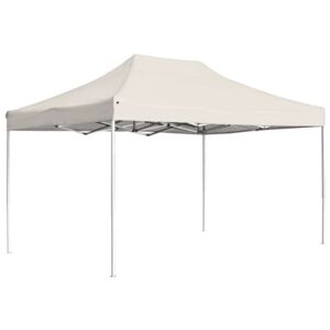 Profesionalni sklopivi šator za zabave aluminijski 4 5x3 m krem