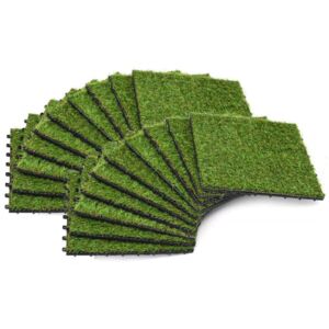 Pločice umjetne trave 20 kom 30 x 30 xm zelene
