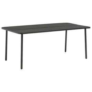 Vrtni stol tamno sivi 180 x 90 x 72 cm čelik